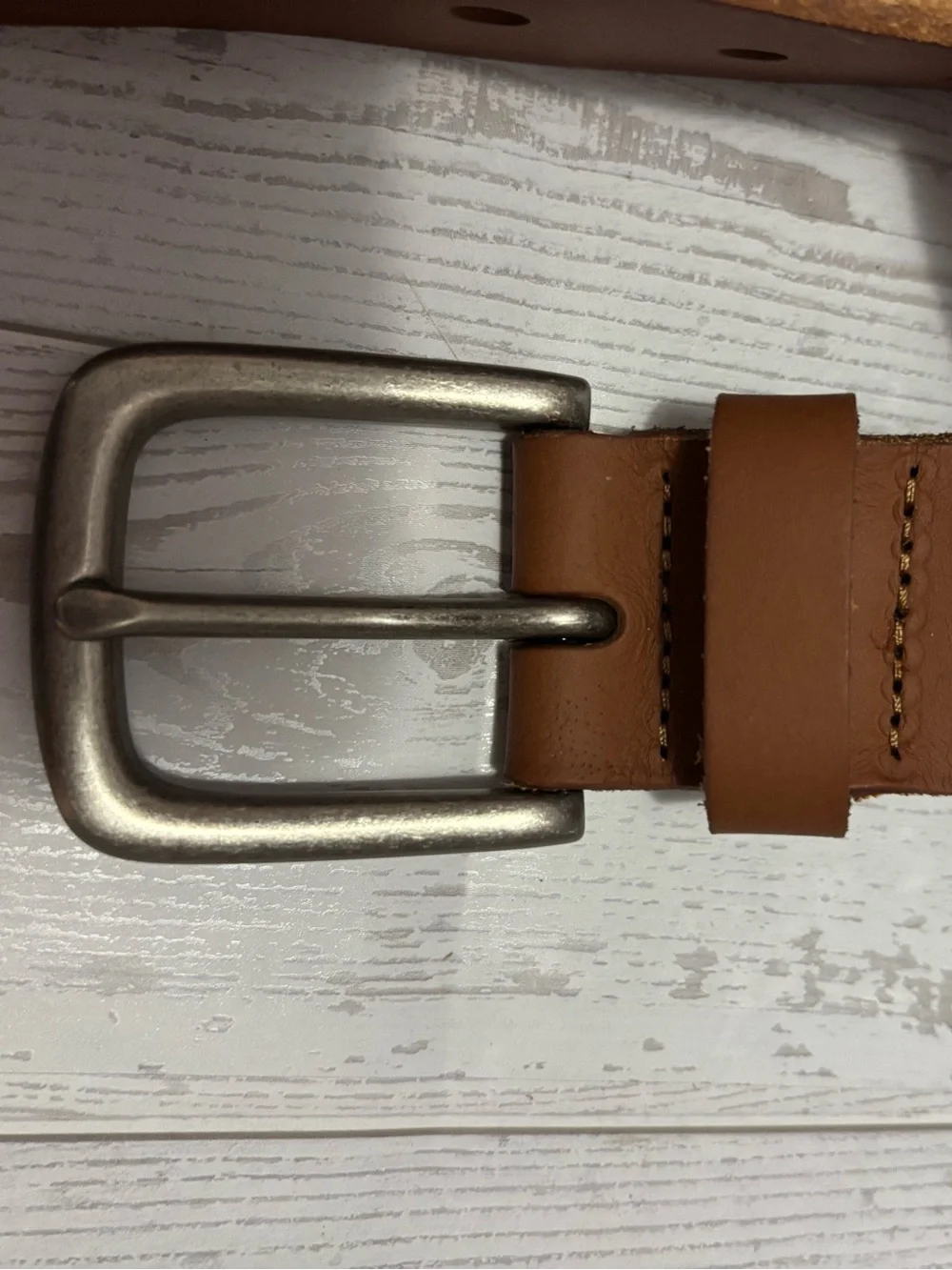 Men's Brown Leather Vatan Belt - Classic Casual Style, 32 waist